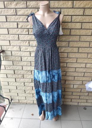 Сарафан длинный, в пол, есть большие размеры, ткань хлопок (штапель) carrocar, турция