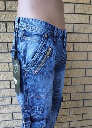 Джинсы мужские коттоновые с накладными карманами "карго" vigoocc, турция10 фото