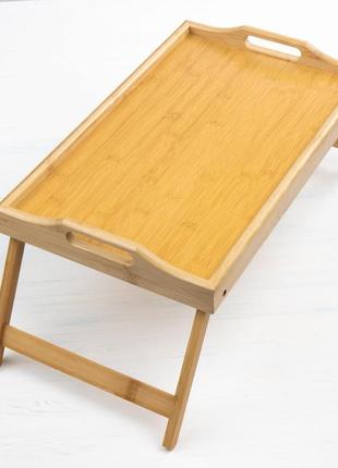 Дерев'яна підставка столик для ноутбука 75х35 см для гаджетів для читання, для подачі сніданку4 фото