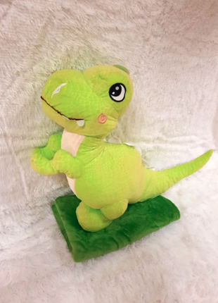 Мягкая игрушка плед динозавр2 фото