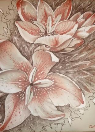 Картина 45*45см цветы