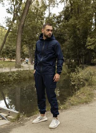 Костюм мужской синий демисезонный intruder softshell easy.куртка + штаны осенний | весенний | летний