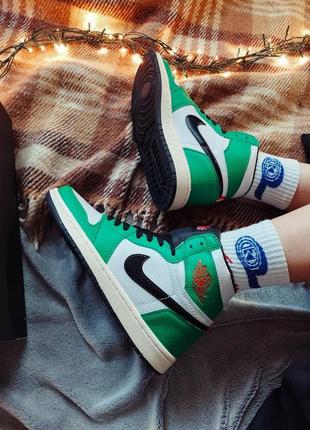 Кросівки жіночі nike air jordan зелені / кросівки жіночі найк аїр джордан зелені кроси6 фото