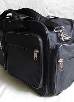 Мужская сумка es2760 черная через плечо дорожная хозяйственная а4+