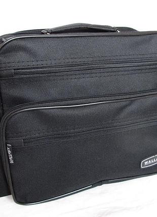 Чоловіча сумка wallaby через плече барсетка портфель чоловічі сумки 2440 чорна