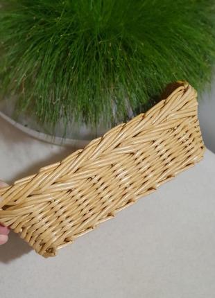 Плетение из бумажной лозы, корзинка, хлебничка1 фото