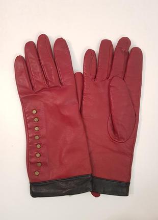 Розкішні шкіряні рукавички fashion expressions на вовняному утеплювачі3 фото
