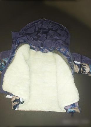 Комплект на овчине 3 в 1 полукомбинезон+куртка+жилетка на 86-92 см.4 фото