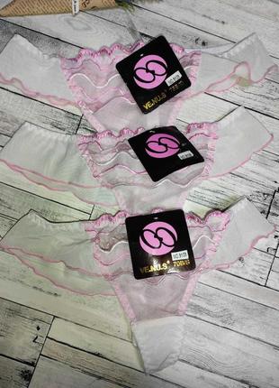 Набор женских трусиков venus из трех штук нежно розового цвета размер 44/s3 фото