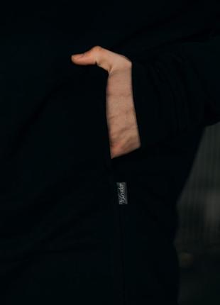 Костюм мужской спортивный весенний | осенний oversize "stroper intruder черный худи толстовка + штаны черные9 фото