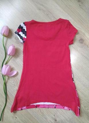 Дитяче яскраве літнє плаття трикотажне desigual/червоне плаття-туніка на дівчинку/бавовна2 фото