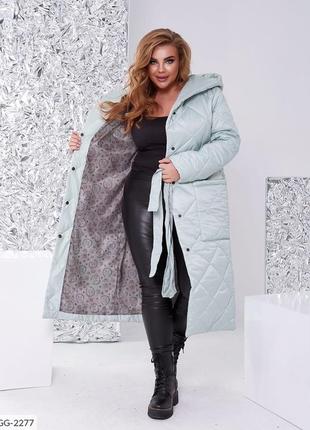 Жіноче стеганное пальто розміри 42-48 різні кольори5 фото
