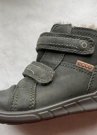 Кожаные зимние ботинки ecco gore-tex 21 р