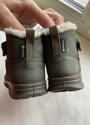 Кожаные зимние ботинки ecco gore-tex 21 р5 фото