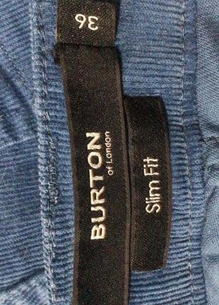 Зауженные вельветовые мужские джинсы фирмы burton, лондон9 фото