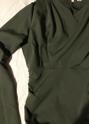 Темно-зелене плаття3 фото