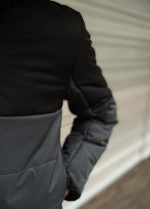 Демисезонная куртка "fusion" бренда intruder (серая - черная)8 фото