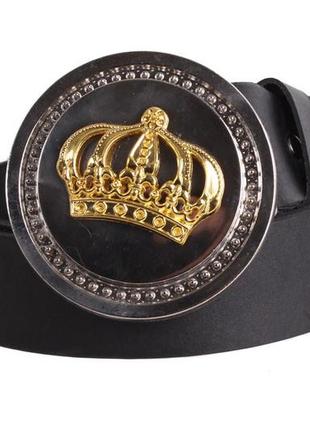 Модный мужской ремень с круглой бляхой