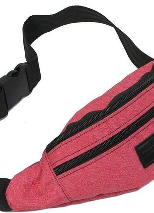 Сумка на пояс джинс червона бананка поясна зручна спортивна барсетка
