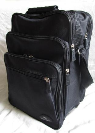 Чоловіча сумка es2281 чорна через плече месенджер папка портфель а4 35х26см