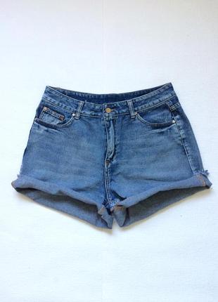 Крутые шорты оверсайз  с высокой посадкой из плотного  джинса hudee by chicoree.5 фото
