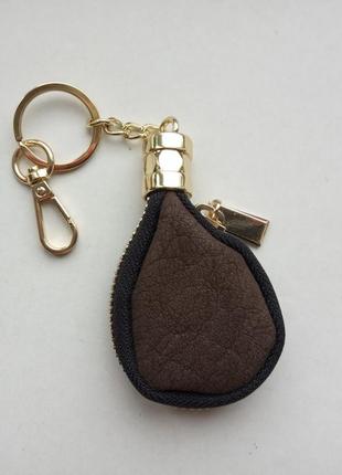 Кожаный брелок аксессуар с карабином pulicati италия натуральная кожа