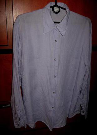 Сорочка льон лавандова