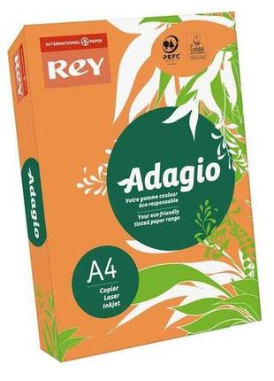 Бумага rey adagio а4 80г/м2 500 листов оранжевый orange 21  16.7353