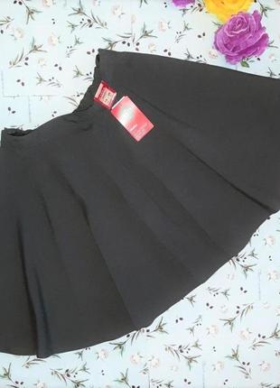 🎁1+1=3 стильная серая школьная короткая юбка полусолнце marks&spencer, размер 44 - 46