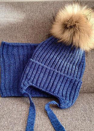 Шапка шарф хомут комплект