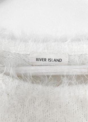 Пухнаста  біла безрукавка, жилетка river island, пушиста я безрукавка белая жилетка3 фото