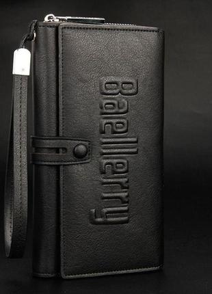 Baellerry guero - чоловіче бізнес портмоне, чорний клатч1 фото