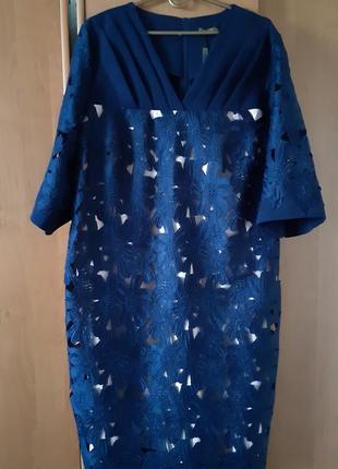 Женское платье темно-синее. размер 54-561 фото