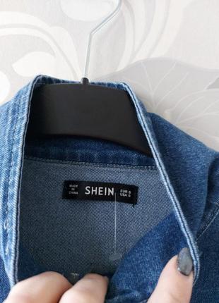 Шикарный синий джинсовый комбинезон комбез карго на молнии shein5 фото