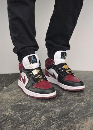 Мужские кроссовки nike air  jordan 1 "dark beetroot"💥2 фото