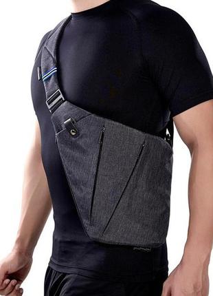 Мужская сумка через плече мессенджер cross body (кросс боди)7 фото