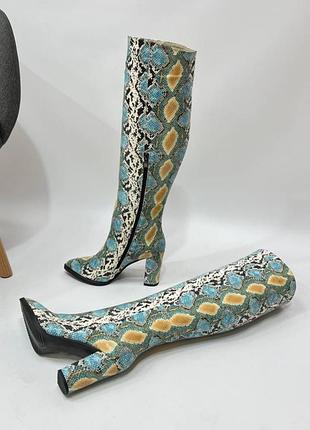 Чоботи дизайнерські tower💈пітон шкіра натуральна