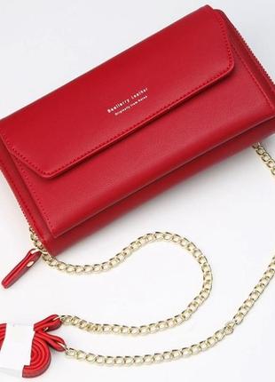 Жіночий клатч сумочка baellerry red leather