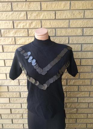 Гольфик, свитер женский ангоровый с паетками  elegance, турция