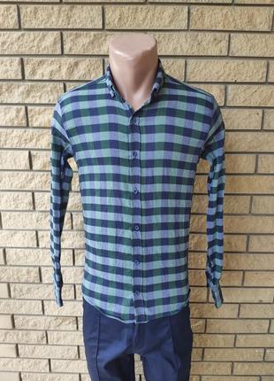 Сорочка чоловіча коттоновая стрейчева брендовий високої якості, маленький розмір rewinss, туреччина