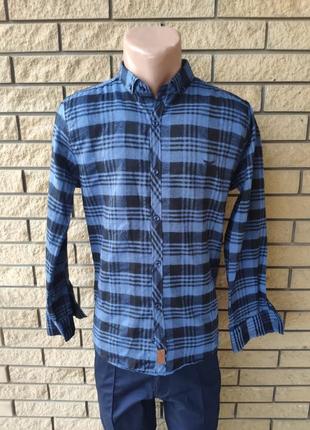 Рубашка мужская байковая коттоновая брендовая высокого качества bossy men, турция