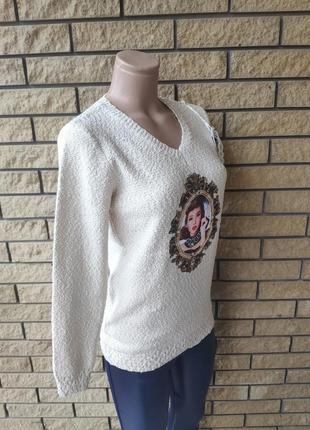 Кофта, свитер женский с аппликацией  x&y6 фото