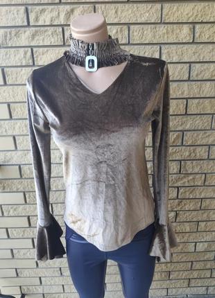 Кофта, блузка женская велюровая высокого качества nn , турция