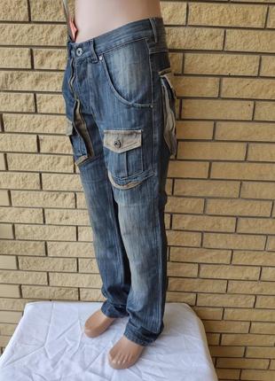 Джинсы мужские коттоновые с накладными карманами карго dublai, турция9 фото