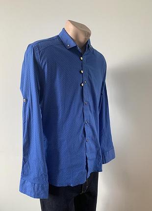 Рубашка мужская коттоновая стрейчевая высокого качества yxc, турция