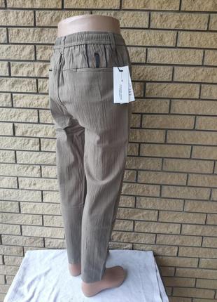 Джоггеры, джинсы с поясом  на резинке  унисекс, накладные карманы карго,  большие размеры nn7 фото