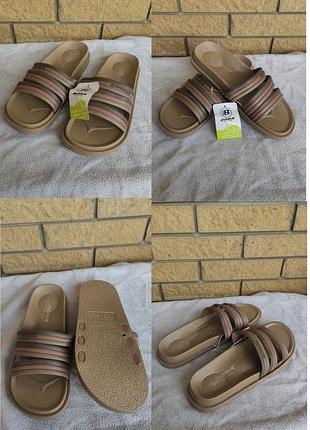 Шлепанцы унисекс брендовые на толстой легкой подошве, большие размеры на широкую ногу bona