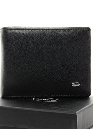 Кожаный мужской кошелек dr. bond msm-1 black
