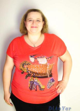 Футболка женская большого размера chen