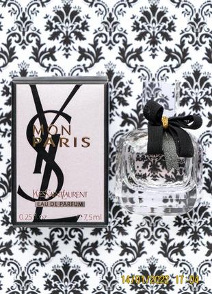 Парфум yves saint laurent аромат mon paris шипрові фруктові парфуми ysl edp 7.5 мл без упаковки